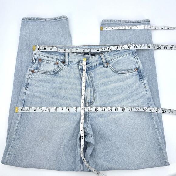 American Eagle Strigid Jeans Womens 10 Regular Super High Rise Baggy Straight - Picture 8 of 10